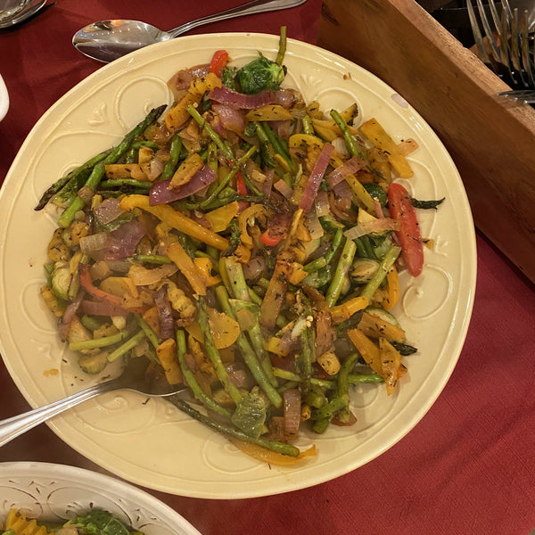 Rosemary Veggie Medley with Cranberry-Pear Balsamic Glaze - Stuarto's Olive Oil